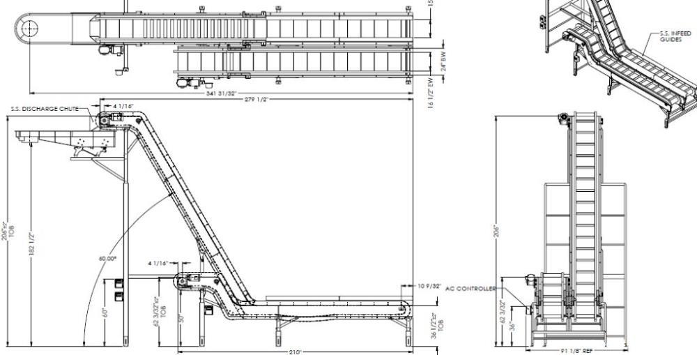 Used Triton Innovation Conveyor System | Incline & Scrap “Z” Style TD Belt Conveyors | 2022