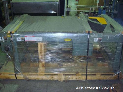Used Unused-Hytrol pallet conveyor, new in crate. Drag chain conveyor will lift and rotate pallet 90 degrees. 7' OAL x 40-7/8 OAW. Elevation 29" to top of chain.