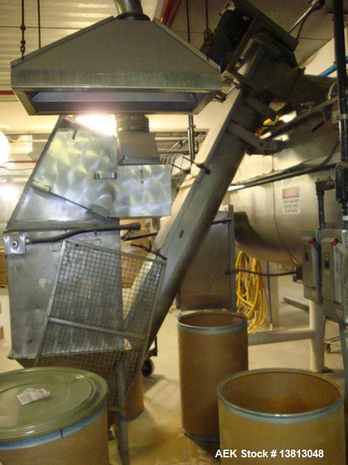 Used Stainless Auger Incline. Stainless steel product elevator for dry ingredients. The total Conveyor length is 10'2". The Auger Tube is 8'5" Length.