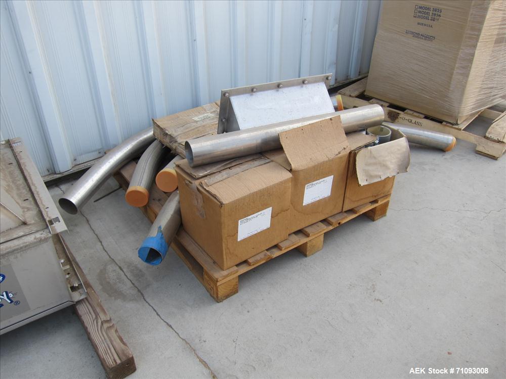 Used Cablevey Stainless Steel Dry Goods Conveying System. 100' of piping/conveyor. Food grade.