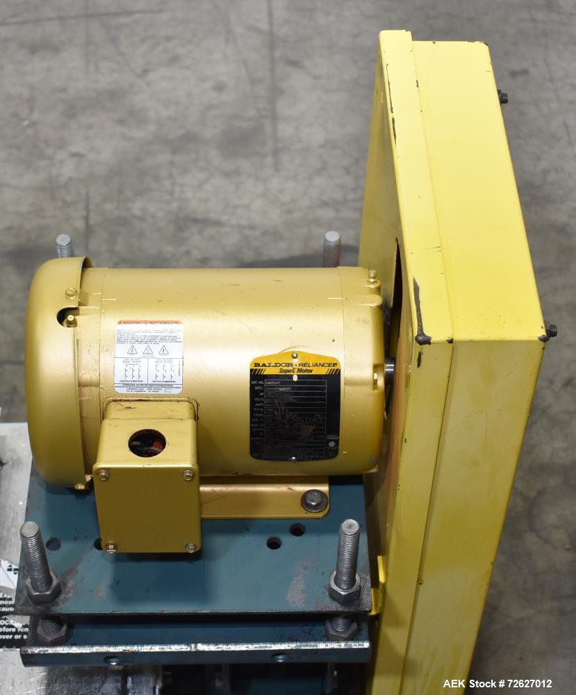 Used Screw Conveyor, 304 Stainless Steel. Approximate trough 110" long x 10-1/2" wide x 10-1/2" deep. Top infeed 10" x 10", 6" bottom discharge. Screw approximately 8-1/2" diameter x 110" long. Drive...