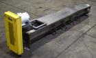 Used- Screw Conveyor, 304 Stainless Steel. Approximate trough 110