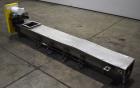 Used Screw Conveyor, 304 Stainless Steel. Approximate trough 110
