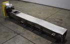 Used- Screw Conveyor, 304 Stainless Steel. Approximate trough 110