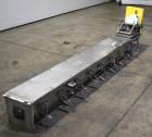 Used- Screw Conveyor, 304 Stainless Steel. Approximate trough 110