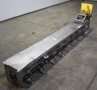 Used- Screw Conveyor, 304 Stainless Steel. Approximate trough 110