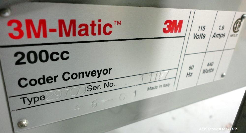 Used 3M-Matic 200cc Case Coder Conveyor, Type 29700