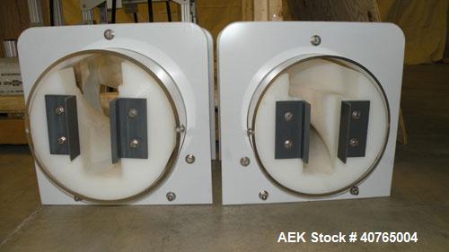 Used Carleton Helical Technologies Carleton Carton Twister. (2) 1/4hp, 90 volt dc motors, (1) Penta drive controller. Designed to gently and rapidly invert or rotate positions a variety of containers...