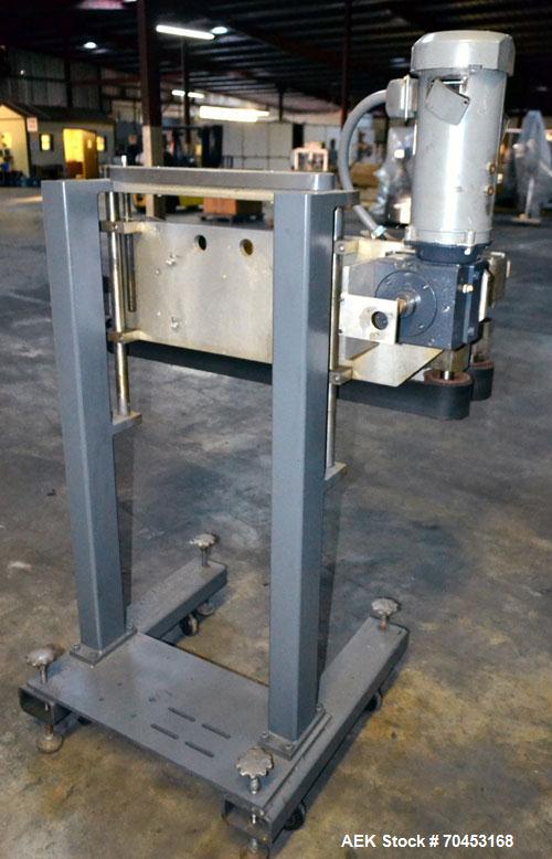 Used Gap Transfer Belt. Driven by a 3/4 HP, 90 Volt, 1725 RPM motor. SELLING PRICE AS IS, WHERE IS, SANFORD, NC.