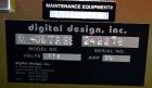 Used Digital Design M400 Transport System, Model M400TRSS, Stainless Steel. (2) 1’’ Wide x 32’’ long horizontally mounted belts. Product size range: Height 1’’ to 12’’, Width 1’’ to 7’’, Length 1’’ t...