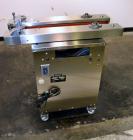 Used Digital Design M400 Transport System, Model M400TRSS, Stainless Steel. (2) 1’’ Wide x 32’’ long horizontally mounted belts. Product size range: Height 1’’ to 12’’, Width 1’’ to 7’’, Length 1’’ t...