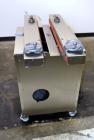 Used Digital Design M400 Transport System, Model M400TRSS, Stainless Steel. (2) 1’’ Wide x 32’’ long horizontally mounted belts. Product size range: Height 1’’ to 12’’, Width 1’’ to 7’’, Length 1’’ t...