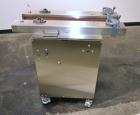 Used Digital Design M400 Transport System, Model M400TRSS, Stainless Steel. (2) 1’’ Wide x 32’’ long horizontally mounted belts. Product size range: Height 1’’ to 12’’, Width 1’’ to 7’’, Length 1’’ t...