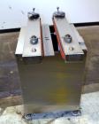 Used Digital Design M400 Transport System, Model M400TRSS, Stainless Steel. (2) 1’’ Wide x 32’’ long horizontally mounted belts. Product size range: Height 1’’ to 12’’, Width 1’’ to 7’’, Length 1’’ t...