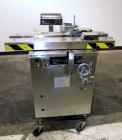 Used Digital Design M400 Transport System, Model M400TRSS, Stainless Steel. (2) 1’’ Wide x 32’’ long horizontally mounted belts. Product size range: Height 1’’ to 12’’, Width 1’’ to 7’’, Length 1’’ t...