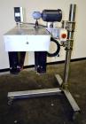 Used Side Belt Portable Transfer Conveyor. (2) Approximate 1” wide x 45” long side belts, manually adjustable to a maximum opening to 5-1/4”. Driven by a 1hp, 3/60/208-230/460 volt, 1750 rpm gear mot...