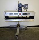 Used Side Belt Portable Transfer Conveyor. (2) Approximately 1” wide x 45” long side belts, manually adjustable from 1/2