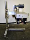 Used Side Belt Portable Transfer Conveyor. (2) Approximately 1” wide x 45” long side belts, manually adjustable from 1/2