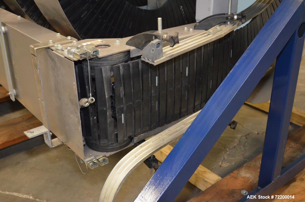 Used Ryson 12" Wide Unit Load Spiral Decline Case Conveyor, Model 1200300