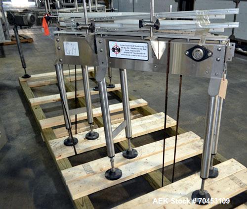Used Stainless Steel Table Top Chain Conveyor. "S" Shaped unit with s/s frame and 3-1/4"W delrin chain conveyor.