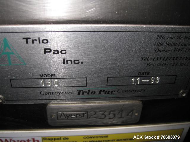 Used Trio-Pac Table Top Belt Conveyor, Model 180