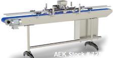 Unused-Endflex Table Top Single Lane Powered Indexing Conveyor. Originally designed to run cannabis jars under Primo Combi C...