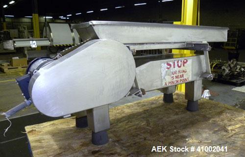 Used Stainless Steel Aseeco Corp Vibratory Conveyor, Model VHF-8