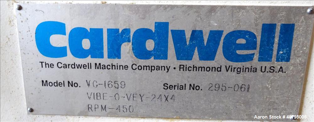 Used Cardwell Vibe-O-Vey Vibratory Conveyor, Model VL 1659.
