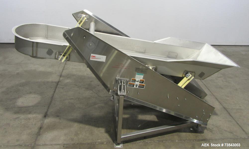 Buy Used Stainless Steel FMC Vibrating Conveyor with Dimpled Trough