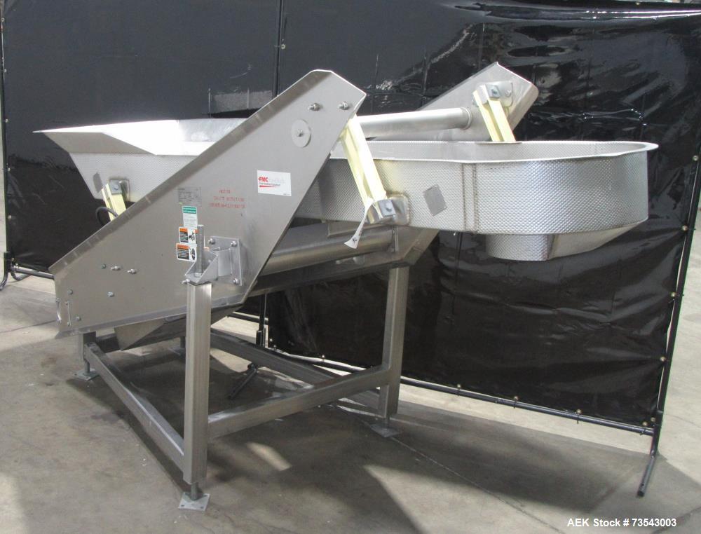 Buy Used Stainless Steel FMC Vibrating Conveyor with Dimpled Trough