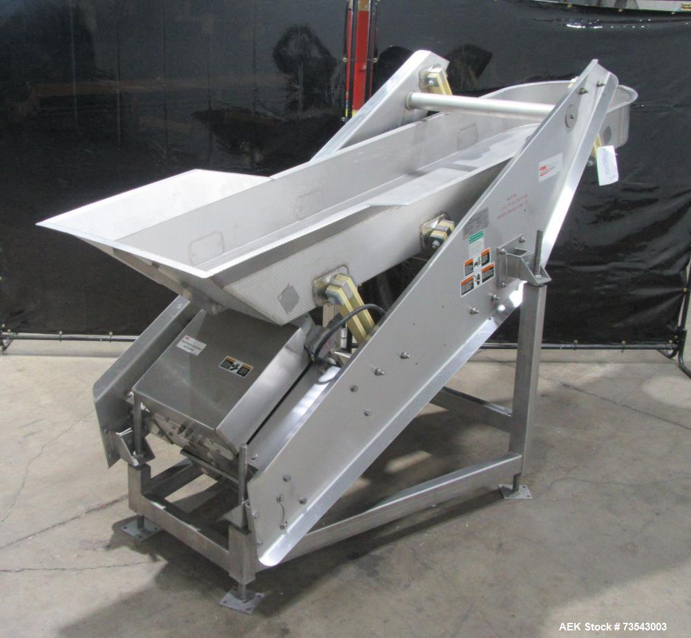 Buy Used Stainless Steel FMC Vibrating Conveyor with Dimpled Trough