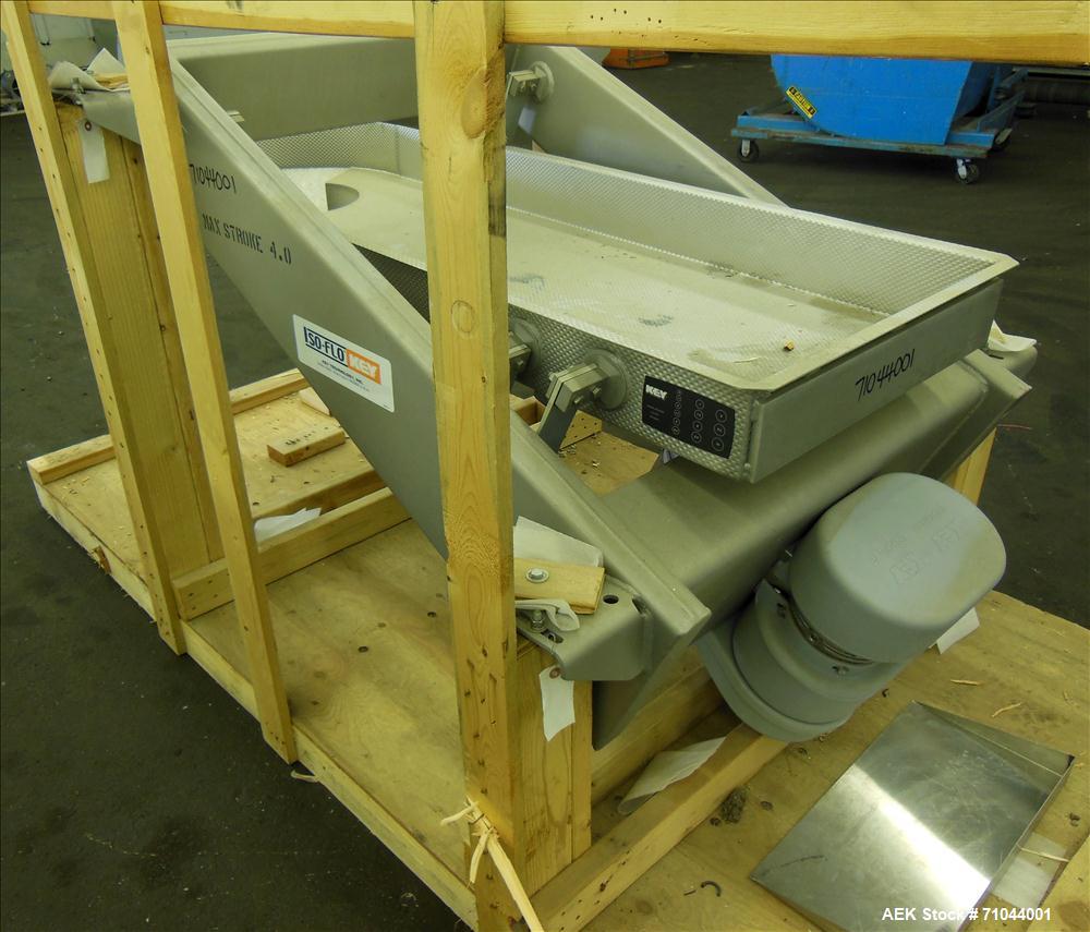 Unused- Stainless Steel Key Technology ISO-FLO Scale Feed Vibratory Conveyor, Model 433456-1