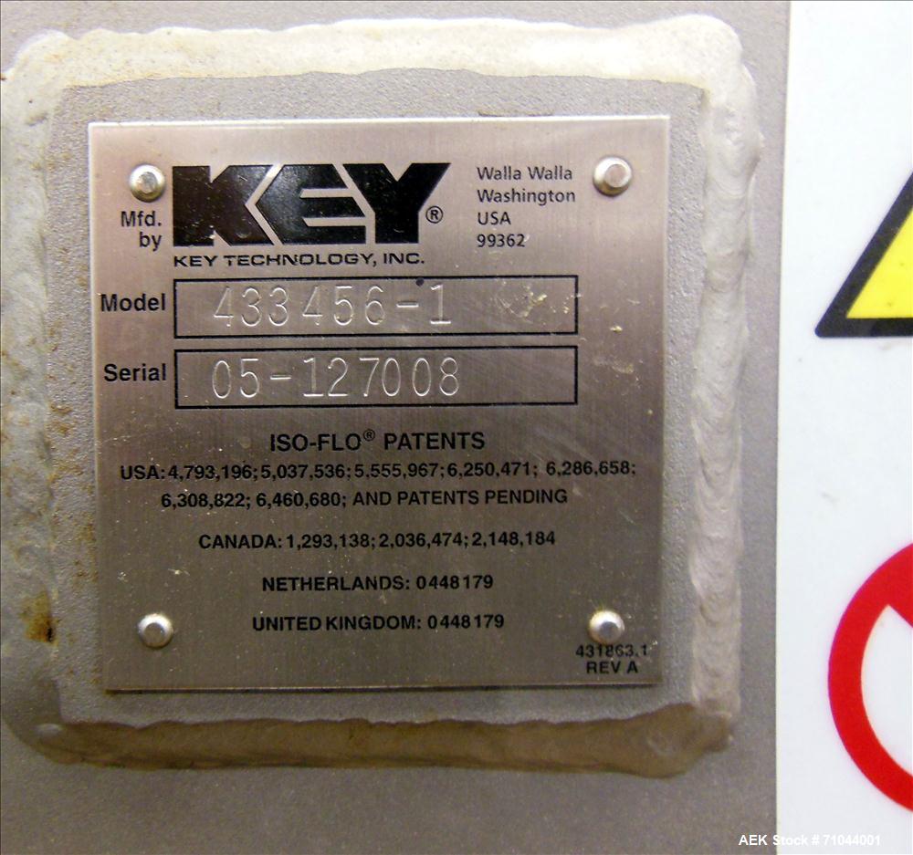 Unused- Stainless Steel Key Technology ISO-FLO Scale Feed Vibratory Conveyor, Model 433456-1