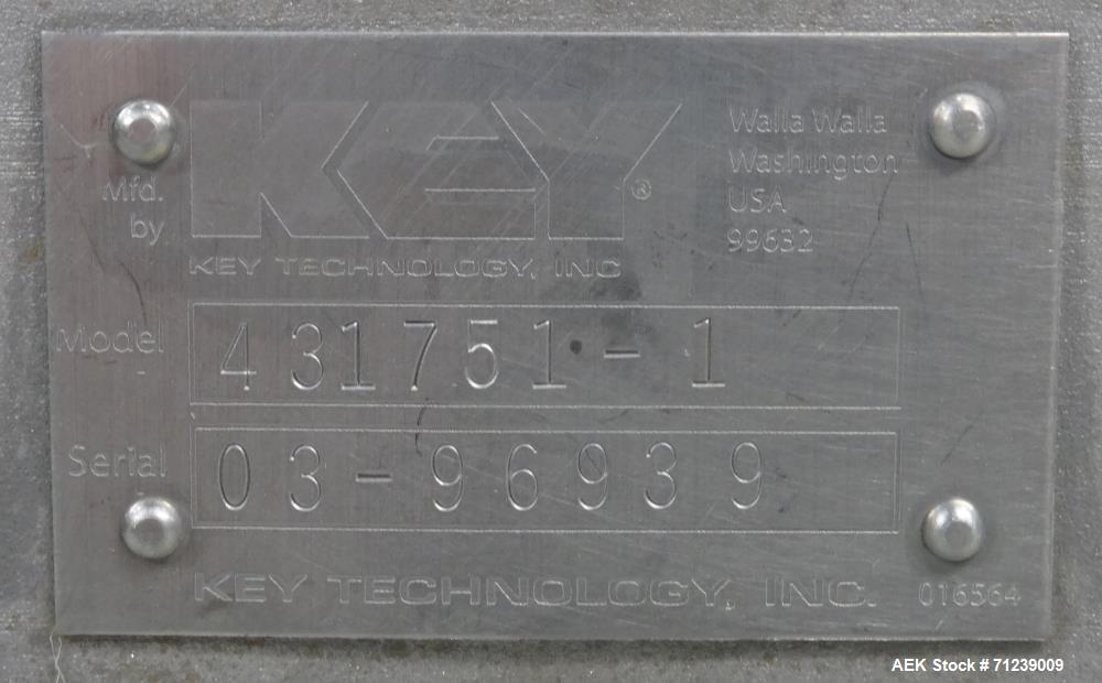 Used Key Technology Model Iso-Flo 431751-1 Enclosed Vibratory Conveyor