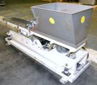 Used Deamco Vibrating Hopper Feeder, Model VHF-12X4X8-3, 304 Stainless Steel. 12
