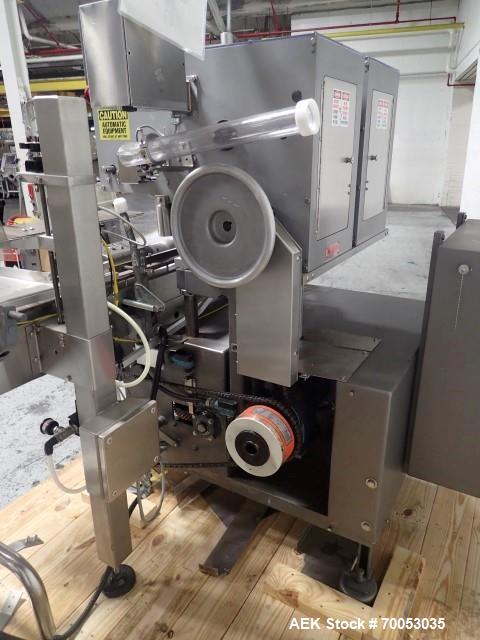 Used Lakso Model 300 Twin Head Cotton Inserter – 300 BPM, Timing Screw, Slat Conveyor, Serial# 171