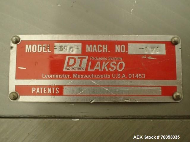Used Lakso Model 300 Twin Head Cotton Inserter – 300 BPM, Timing Screw, Slat Conveyor, Serial# 171