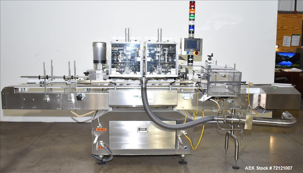 Used Lakso (IMA) Automatic Twin Head Cottoner, Model 300.