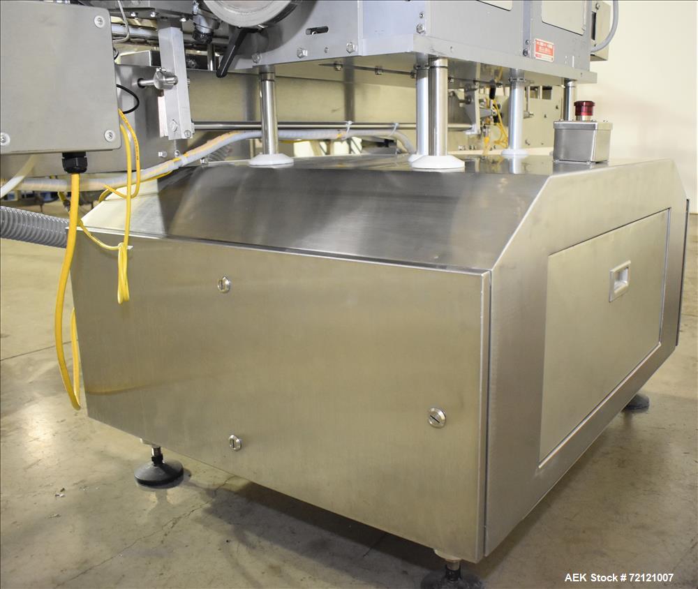 Used Lakso (IMA) Automatic Twin Head Cottoner, Model 300.