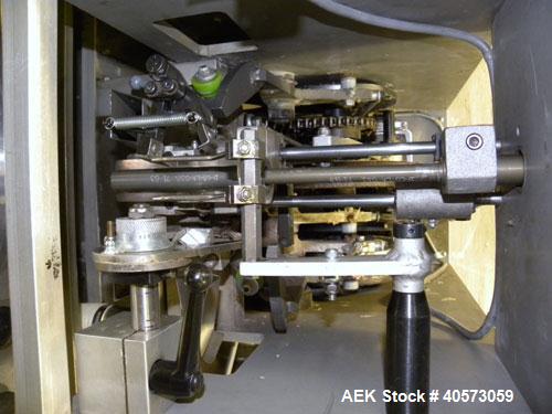 Used Lakso Cottoner 300. Fully automatic twin head cotton inserter capable of speeds up to 300 containers per minute with a maximum cotton weight range of 26 grams per yard and a cut length range of ...
