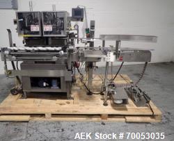 Used Lakso Model 300 Twin Head Cotton Inserter – 300 BPM, Timing Screw, Slat Conveyor, Serial# 171