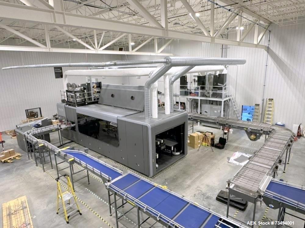 Used BW Integrated Systems Robotic Can Palletizer & Depalletizer System | Dual Fanuc Robots | 500 CPM | 2023