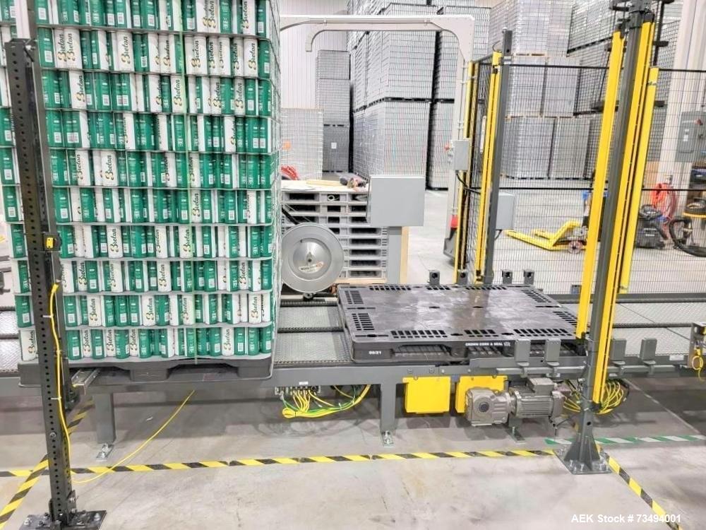 Used BW Integrated Systems Robotic Can Palletizer & Depalletizer System | Dual Fanuc Robots | 500 CPM | 2023