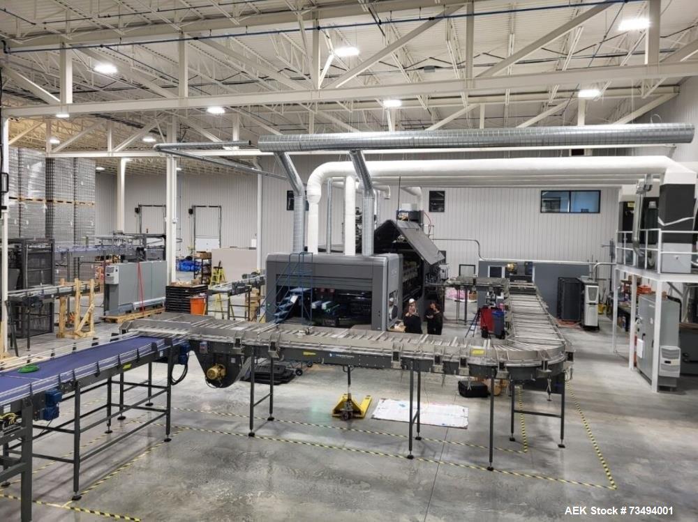 Used BW Integrated Systems Robotic Can Palletizer & Depalletizer System | Dual Fanuc Robots | 500 CPM | 2023