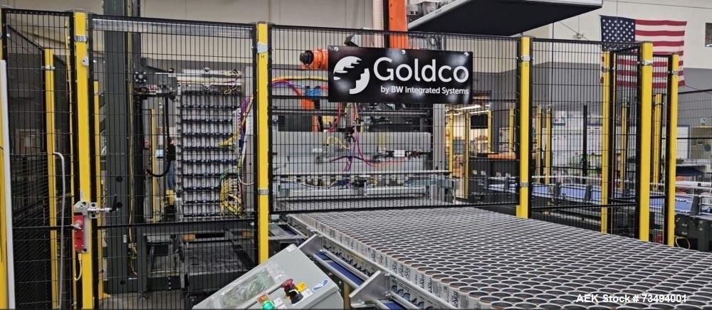 Used BW Integrated Systems Robotic Can Palletizer & Depalletizer System | Dual Fanuc Robots | 500 CPM | 2023