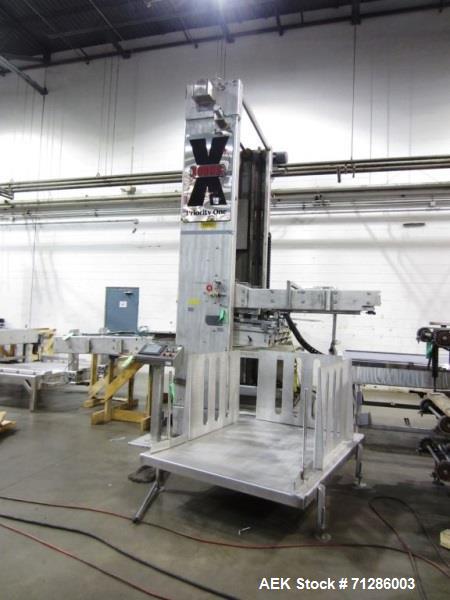 Used Priority One Depalletizer Model Xodus, low level discharge