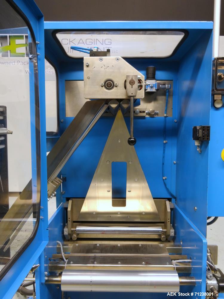 Used GUK Literature Feeder System, Type RS-42 / RS-21. Literature is roll fed, folded by the RS-42, cut and folded by the RS-21. Multiple folds possible.