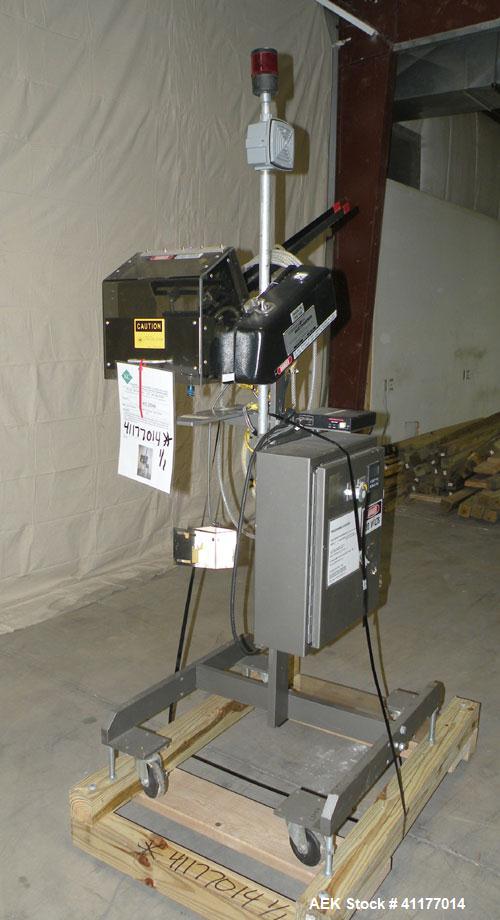Used Minnesota Automation Reciprocating Coupon Feeder (topserter). Capable of speeds up to 90 units per minute. Has self contained Venturi style vacuum system, Allen Bradley SLC 500 Plc controls, and...
