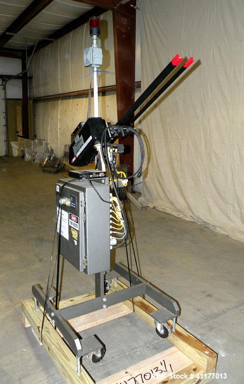 Used Minnesota Automation Reciprocating Coupon Feeder (topserter). Capable of speeds up to 90 units per minute. Has self contained Venturi style vacuum system, Allen Bradley SLC 500 Plc controls, and...