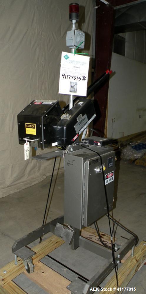 Used Minnesota Automation Reciprocating Coupon Feeder (topserter). Capable of speeds up to 90 units per minute. Has self contained Venturi style vacuum system, Allen Bradley SLC 500 PLC controls, and...